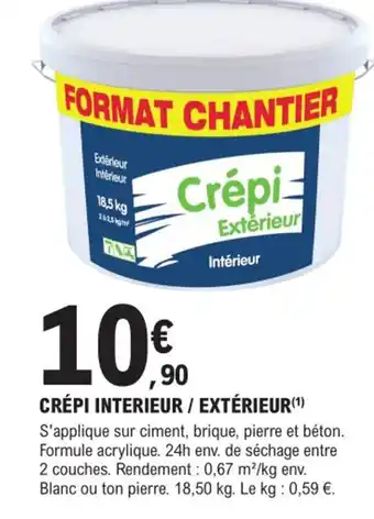 E.Leclerc Brico Crépi Interieur/ Extérieur offre