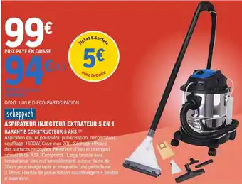 E.Leclerc Brico Aspirateur Injecteur Extracteur 5 en 1 offre