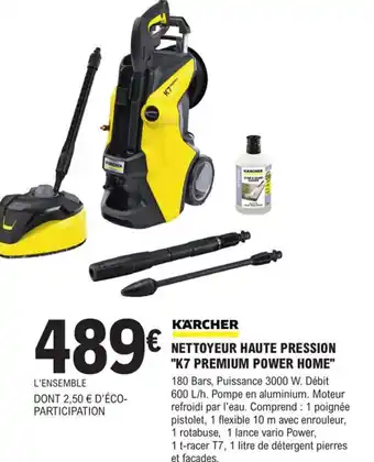 E.Leclerc Brico Nettoyeur Haute Pression K7 Premium Power Home offre