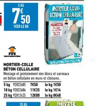 Mortier-Colle Béton Cellulaire