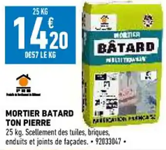 Brico Cash Mortier Batard Ton Pierre offre