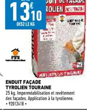 Brico Cash Enduit Façade Tyrolien Touraine offre