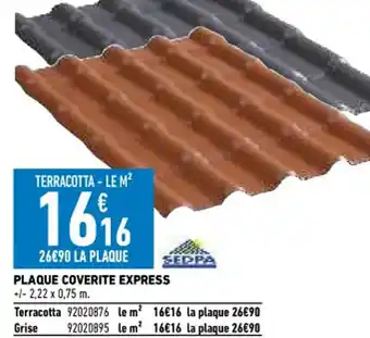 Brico Cash Plaque Coverite Express offre
