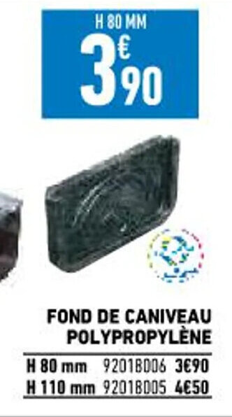 Brico Cash Fond de Caniveau Polypropylène offre