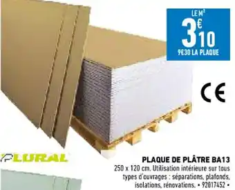 Brico Cash Plaque de Plåtre BA13 offre