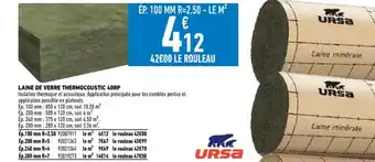 Brico Cash Laine de Verre Thermocoustic 40RP offre