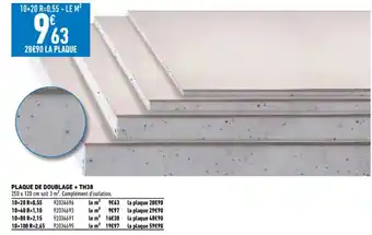 Brico Cash Plaque de Doublage + TH38 offre