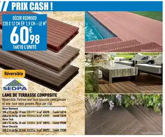 Brico Cash Lame De Terrasse Composite offre
