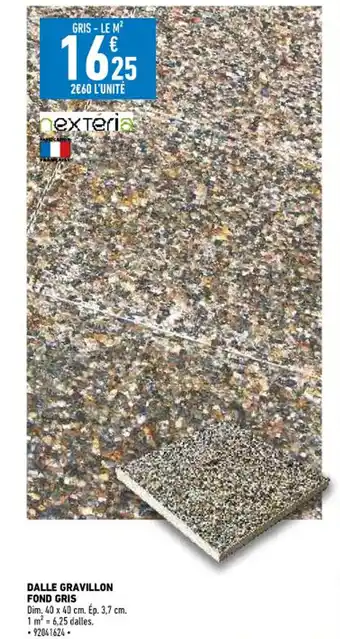 Brico Cash Dalle Gravillon Fond Gris offre