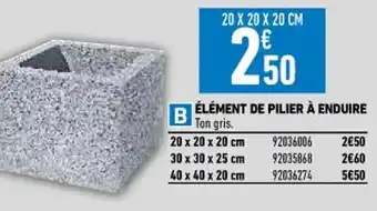 Brico Cash Élément De Pelier à Enduire offre