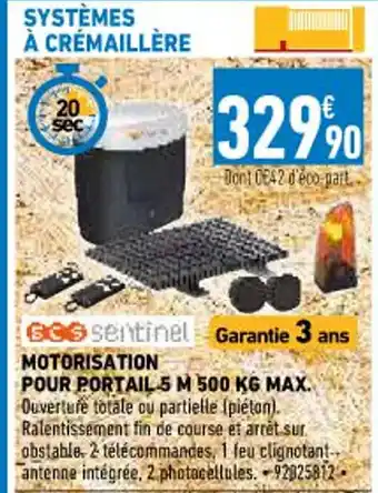 Brico Cash Motorisation Pour Portail 5 M 500 KG max offre
