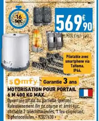 Brico Cash Motorisation Pour Portail 6 M 400 KG Max offre