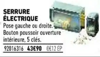 Serrure électrique