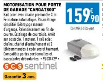 Motorisation Pour Porte De Garage "Cargat800"