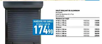 Brico Cash Volet Roulant En Aluminium offre