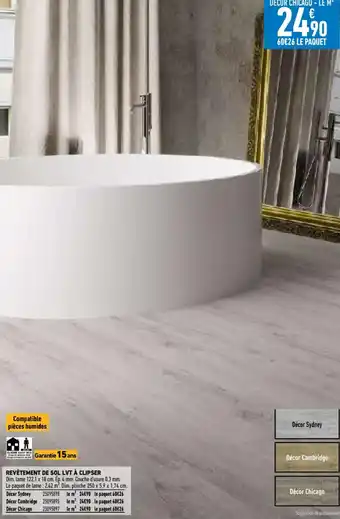 Brico Cash Revetement De Sol LVT A Clipser offre