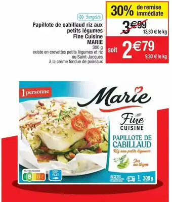 Cora x Carrefour Plats cuisinés marie offre