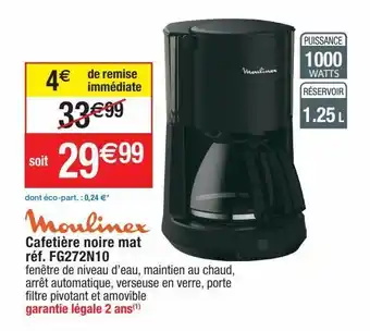 Cora x Carrefour Cafetière moulinex offre