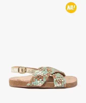 Gémo Sandales fille à brides tressées en cuir – na! offre