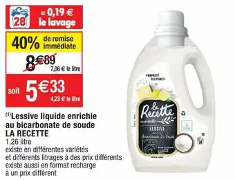 Cora x Carrefour Lessive liquide offre