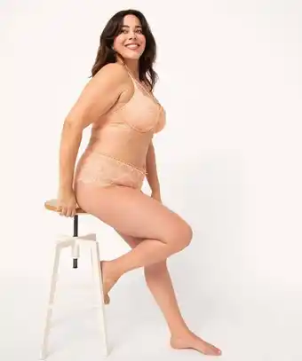 Soutien-gorge femme grande taille dos dentelle fantaisie
