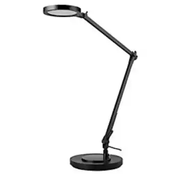 Lampe de bureau à pince led intégrée moxette 400lm ip20 13w goodhome noir