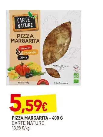 Carte nature pizza margarita