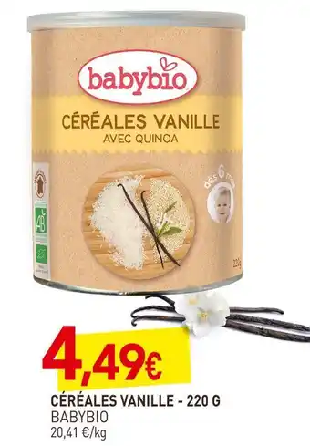 naturéO Babybio céréales vanille offre