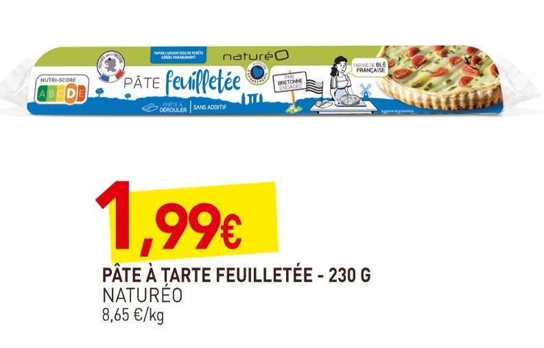 naturéO Naturéo pâte à tarte feuilletée offre