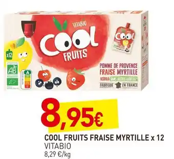 naturéO Vitabio cool fruits fraise myrtille x 12 offre