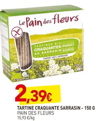 naturéO Pain des fleurs tartine craquante sarrasin offre
