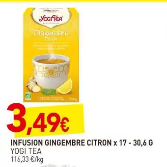 naturéO Yogi tea infusion gingembre citron offre