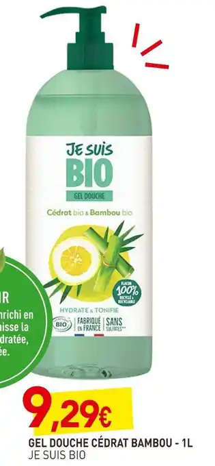 naturéO Je suis bio gel douche cédrat bambou offre