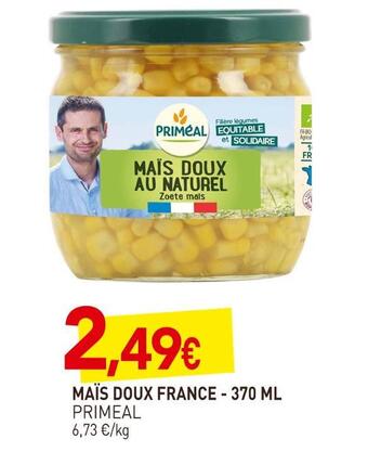 naturéO Primeal maïs doux france offre