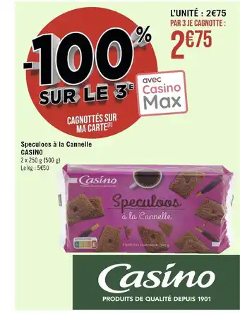 Casino speculoos à la cannelle