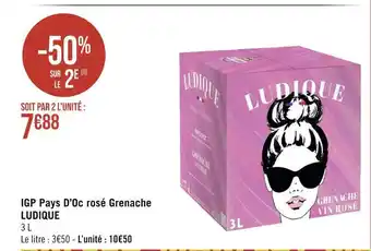 Ludique igp pays d’oc rosé grenache
