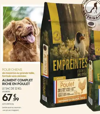 Truffaut Aliment complet riche en poulet offre