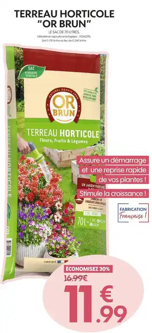 Truffaut Or brun terreau horticole offre