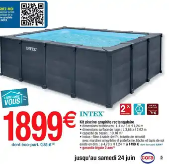 Cora x Carrefour Piscine rectangulaire intex offre