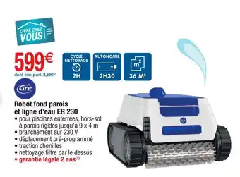 Cora x Carrefour Robot de nettoyage fond de piscine offre