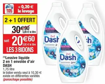 Cora x Carrefour Lessive liquide dash offre