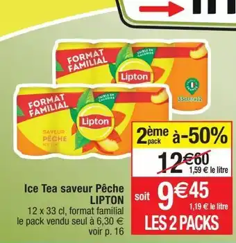 Cora x Carrefour Thé glacé lipton offre