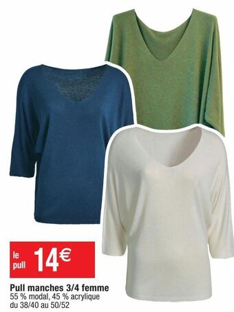 Cora x Carrefour Pull femme offre