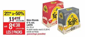Cora x Carrefour Bière blonde leffe offre
