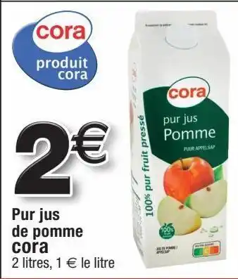 Cora x Carrefour Jus de pomme cora offre