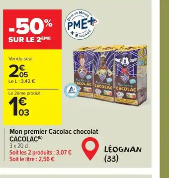 Carrefour Mon premier cacolac chocolat cacolac offre