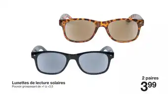 Zeeman Lunettes de lecture solaires offre