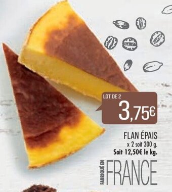 Match Flan épais offre