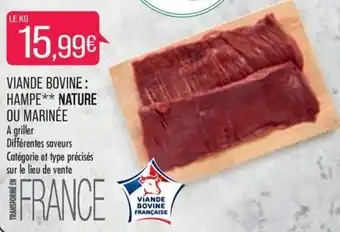 Match Viande bovine : hampe nature ou marinée offre