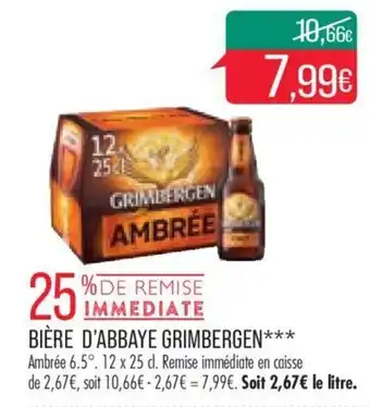 Match Bière d'abbaye grimbergen offre